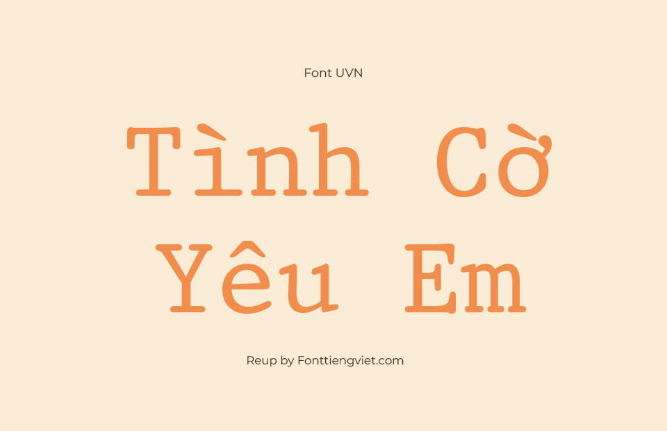 Font Việt Hóa UVN May Chu