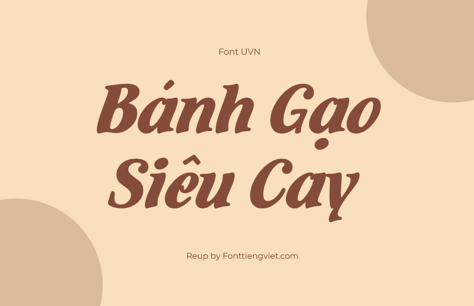 Font Việt Hóa UVN Phuong Tay