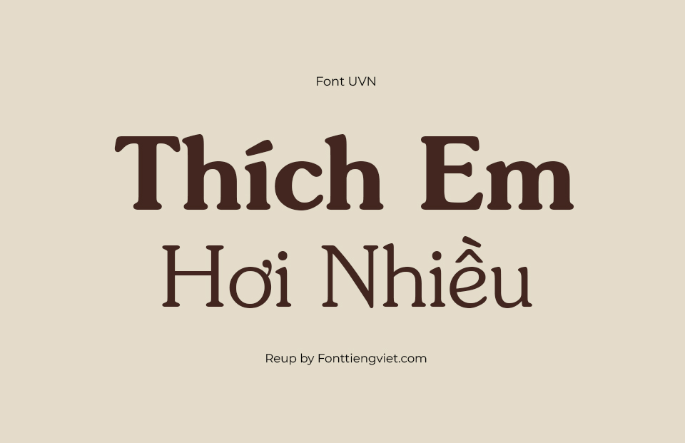 Font Việt Hóa UVN Sai Gon