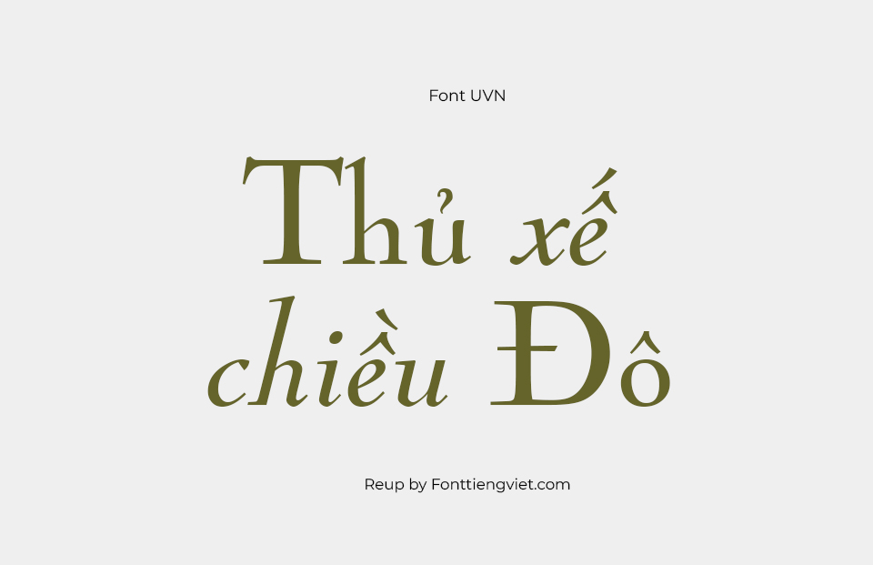 Font Việt Hóa UVN Thang Gieng