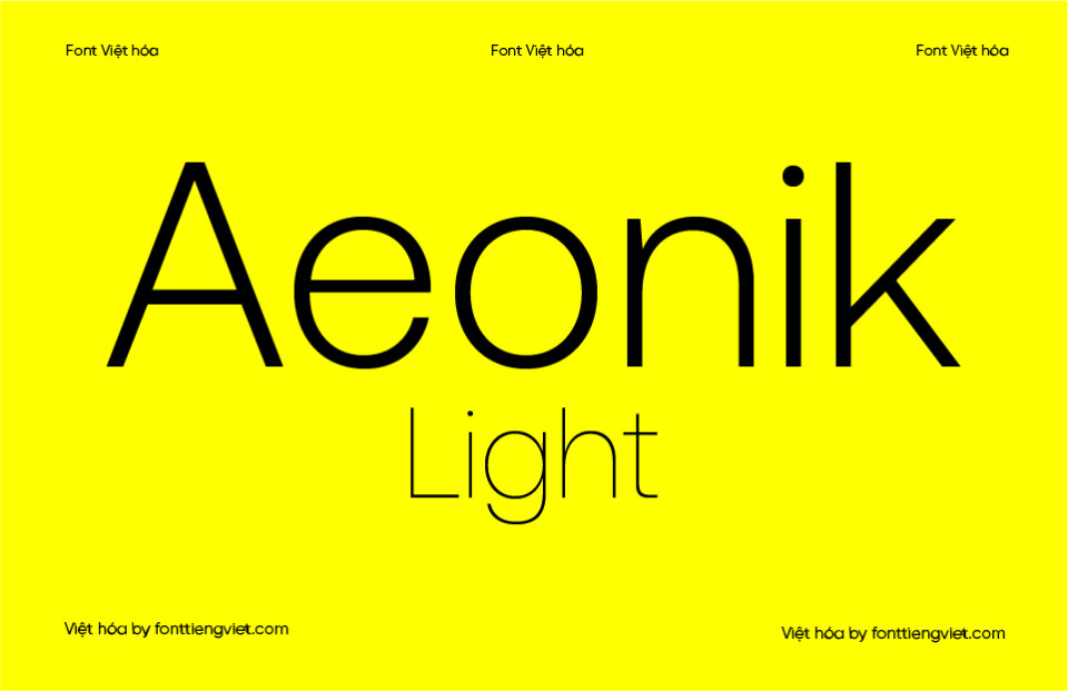 Font Việt hóa VIP Aeonik light