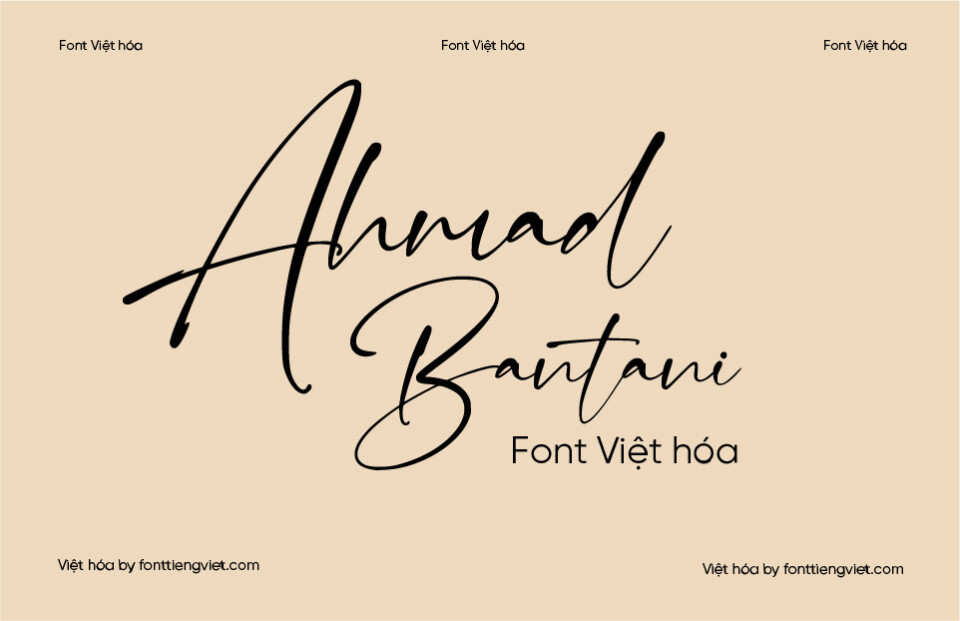 Font Việt hóa VIP Ahmad Bantani