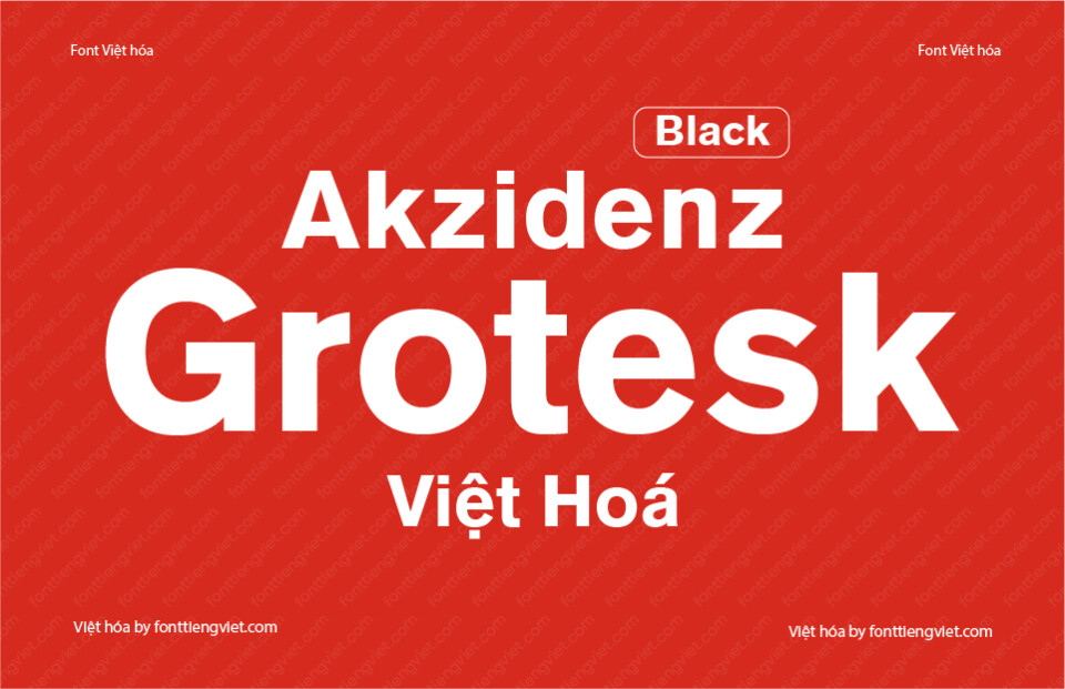 Font Việt hóa VIP Akzidenz Grotesk Black
