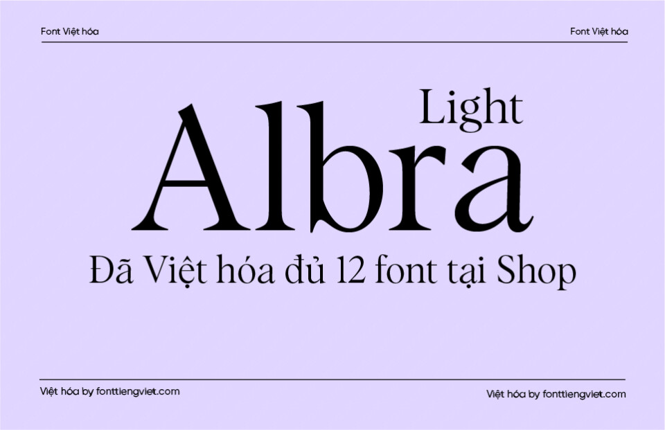 Font Việt hóa VIP Albra Light