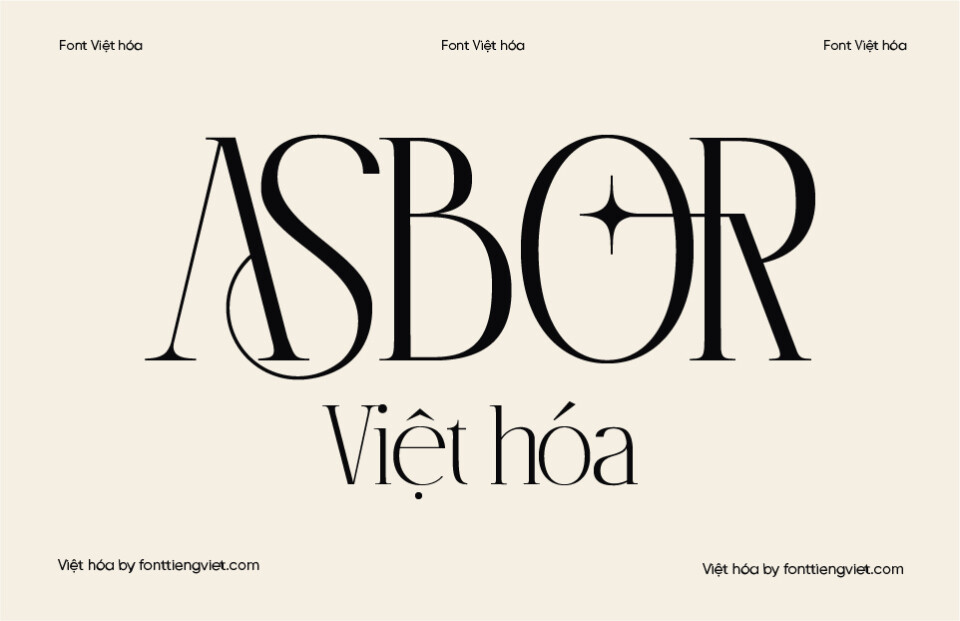 Font Việt hóa VIP Asbor Fashion