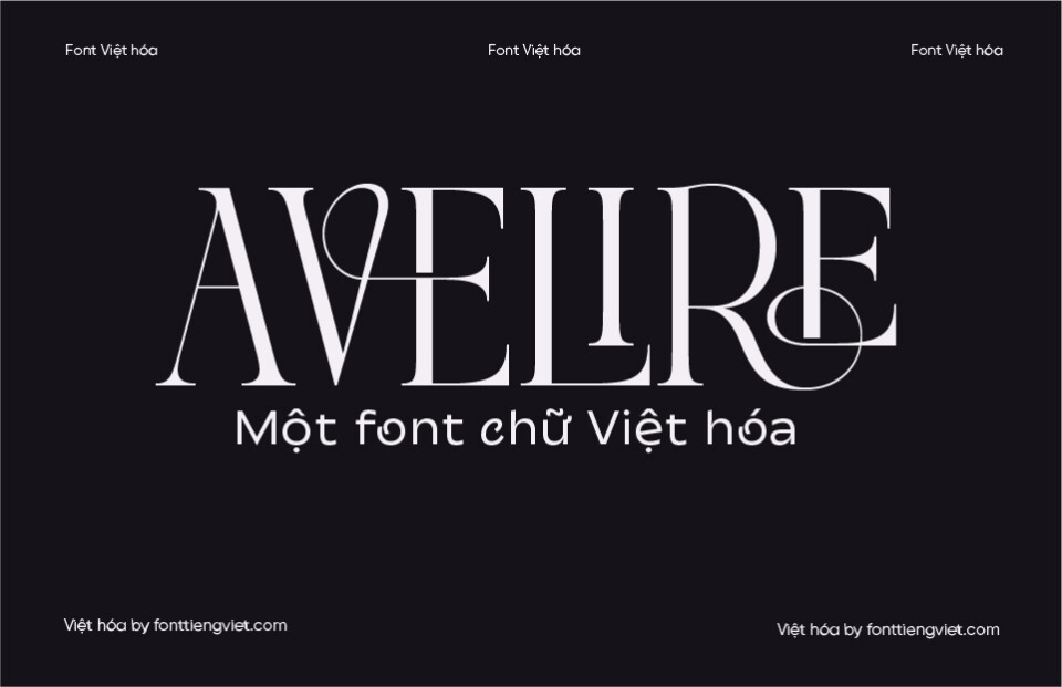 Font Việt hóa VIP Avelire