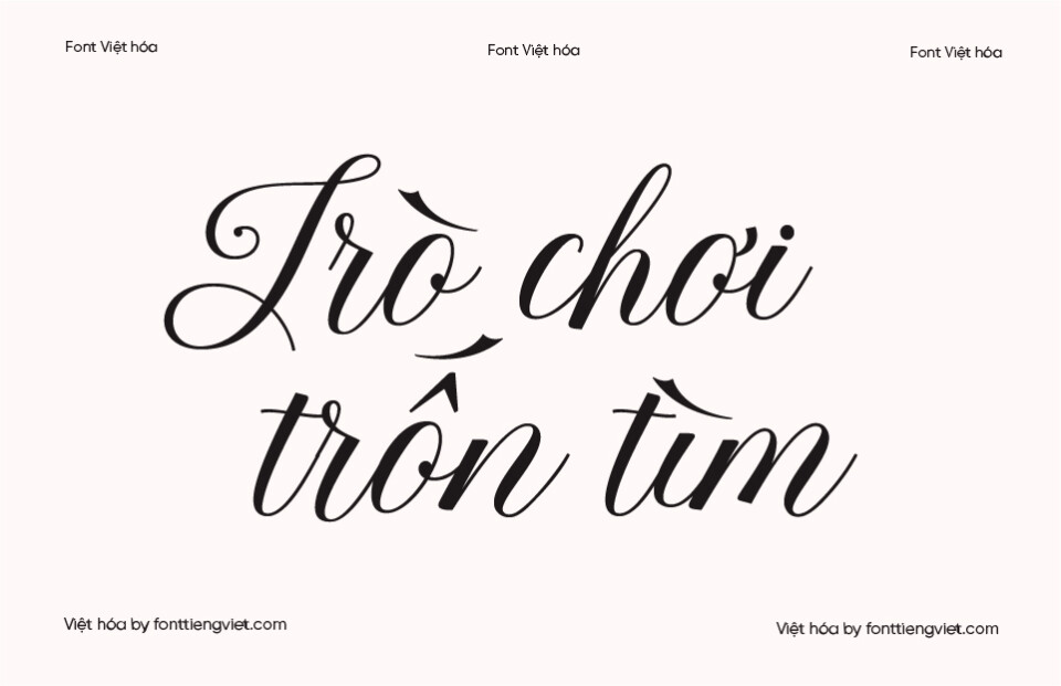 Font Việt hóa VIP Beauty Queen Script