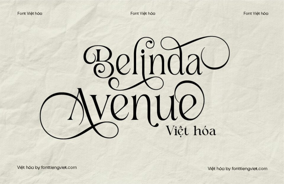 Font Việt hóa VIP Belinda Avenue