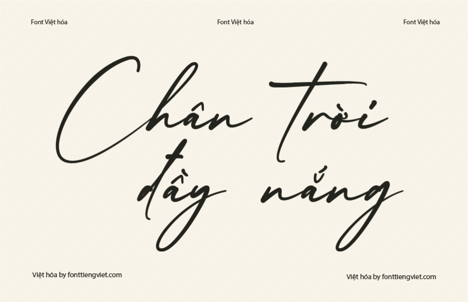 Font việt hoá VIP Bethany Avanue