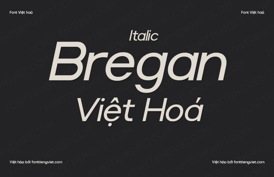 Font Việt hóa VIP Bregan Italic