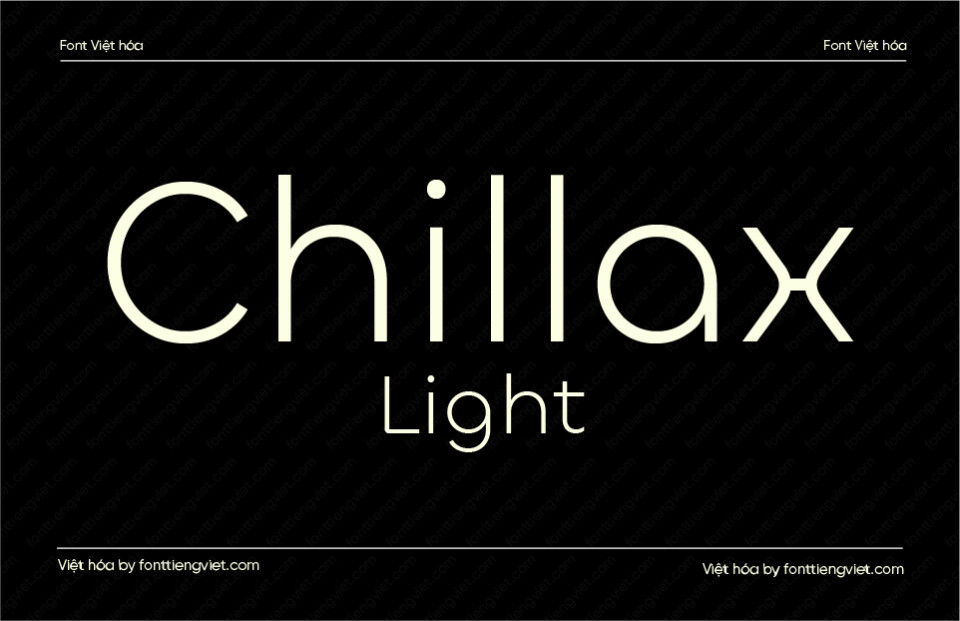 Font Việt hóa VIP Chillax Light