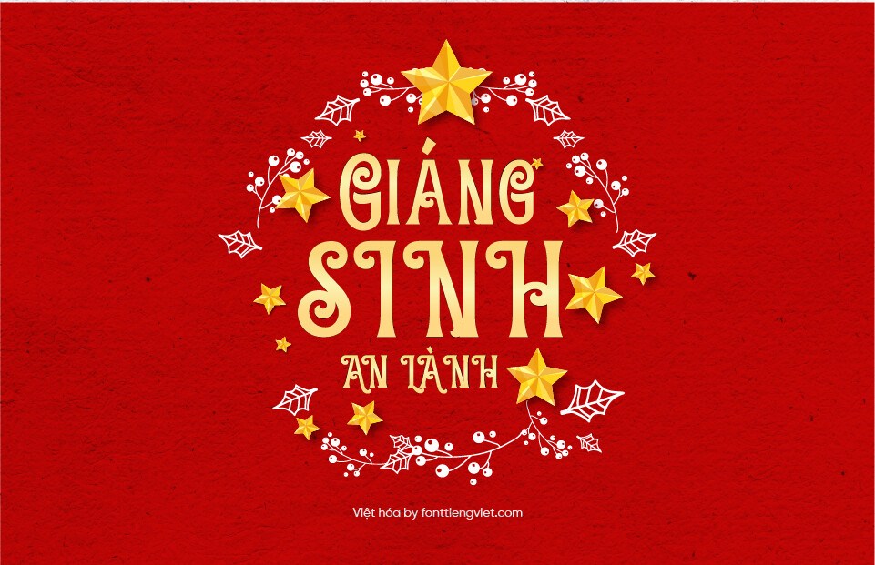 Font Việt hóa VIP Christmas Beach – Giáng sinh