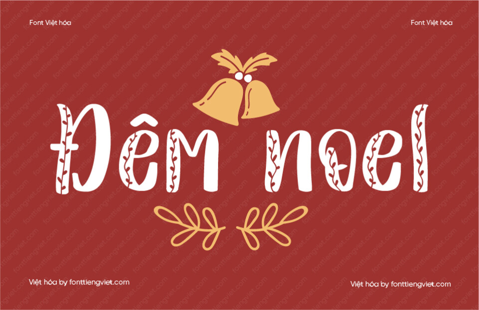 Font Việt hóa VIP Christmas Leaf