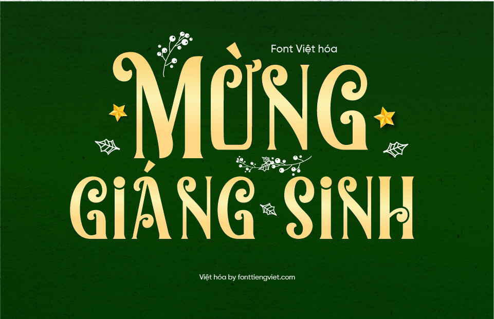 Font Việt hóa VIP Christmas Sundaylab – Giáng sinh