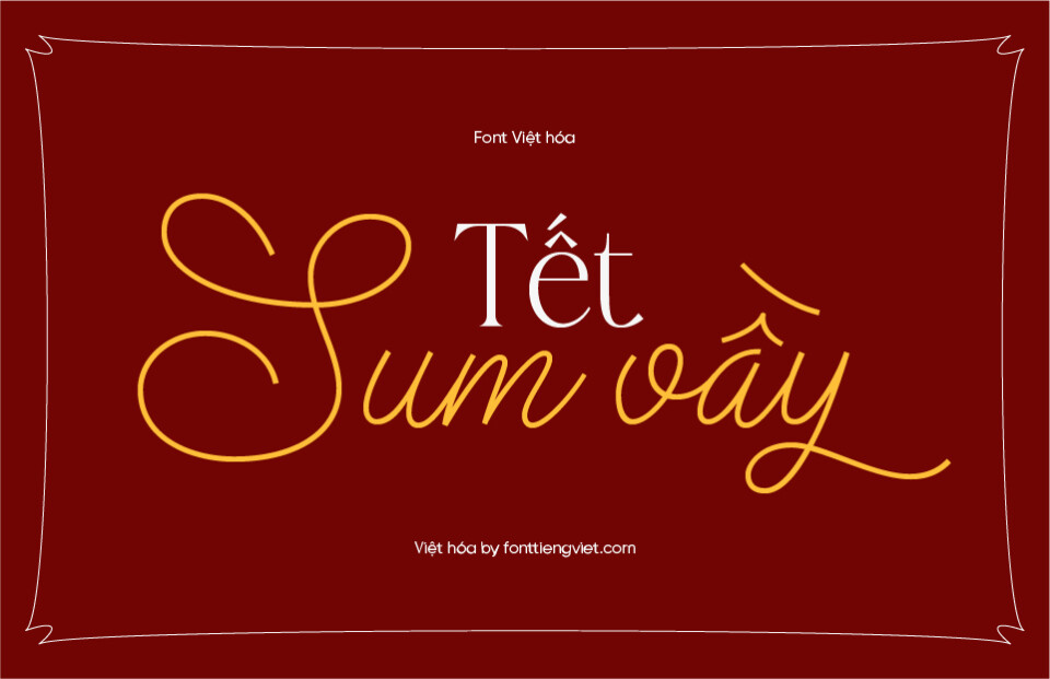 Font Việt hóa VIP Christmas Wish monoline – tết