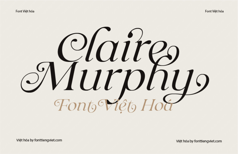 Font Việt hóa VIP Claire Murphy