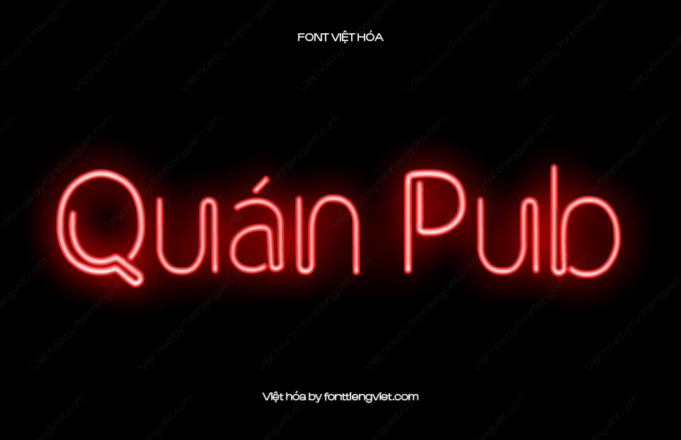 Font Việt hóa VIP Clip – Kiểu Neon