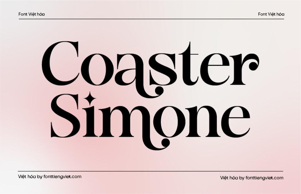 Font Việt hóa VIP Coaster Simone