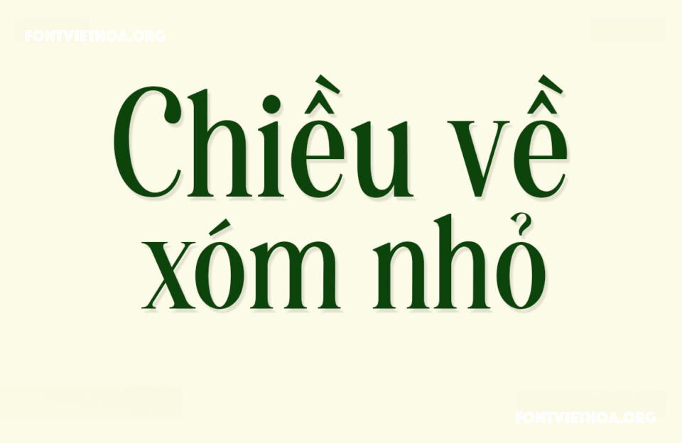 Font Việt hóa VIP Destiny Gorgeous