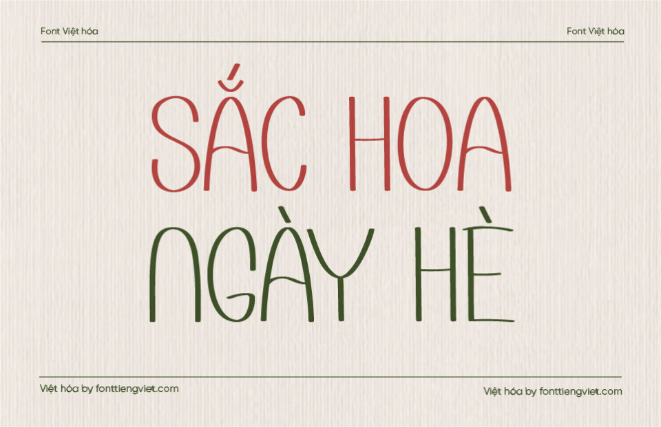 Font Việt hóa VIP First Summer
