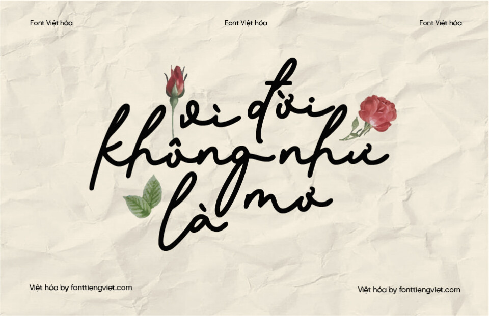 Font Việt hóa VIP Glitter Winter Script