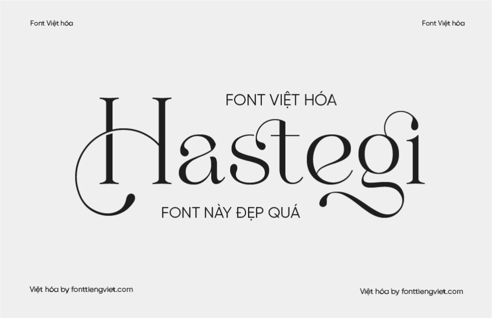 Font Việt hóa VIP Hastegi