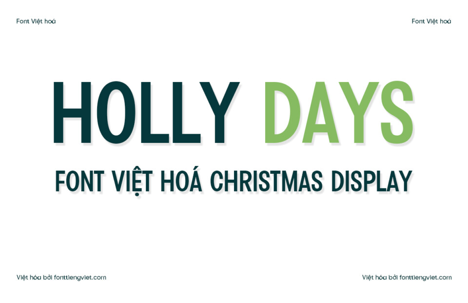 Font Việt hóa VIP Holly Days