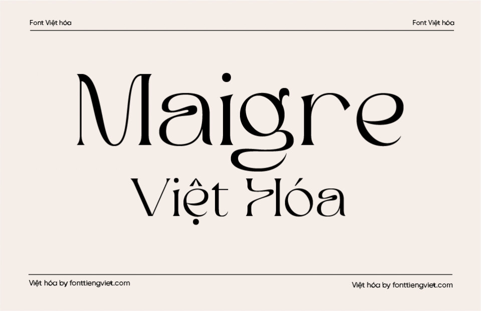 Font Việt hóa VIP Maigre