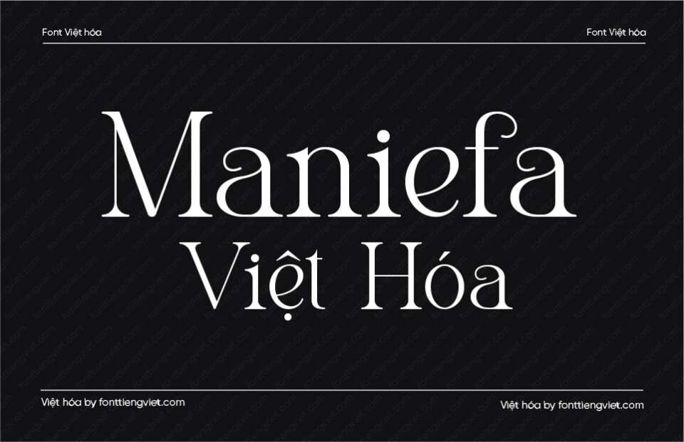Font Việt hóa VIP Maniefa