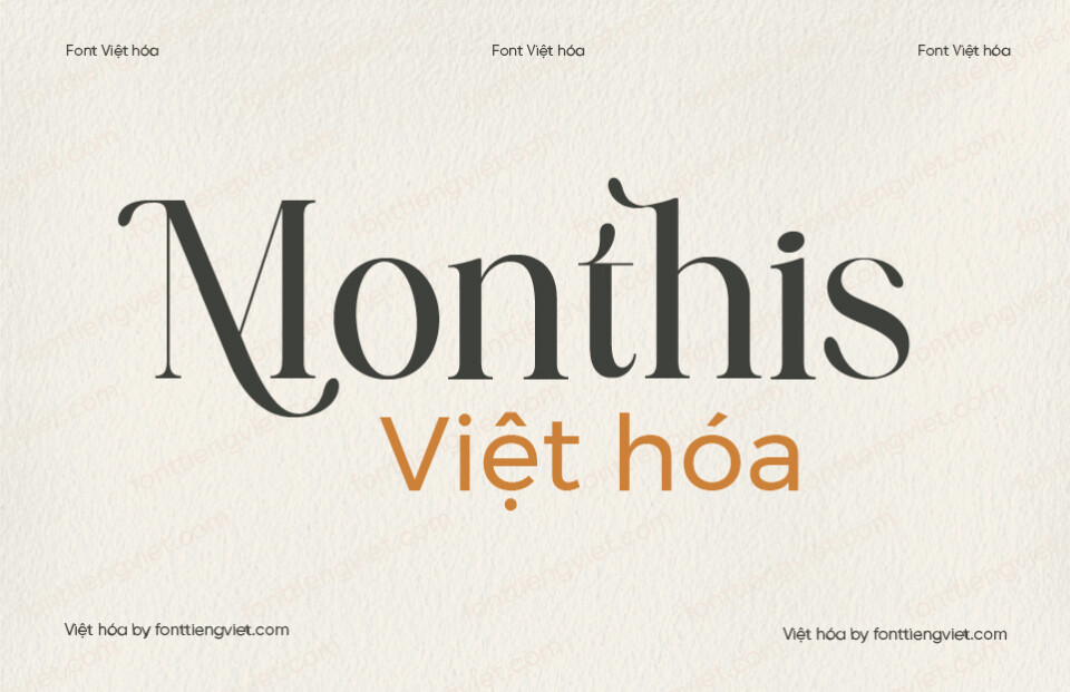 Font Việt hóa VIP Monthis