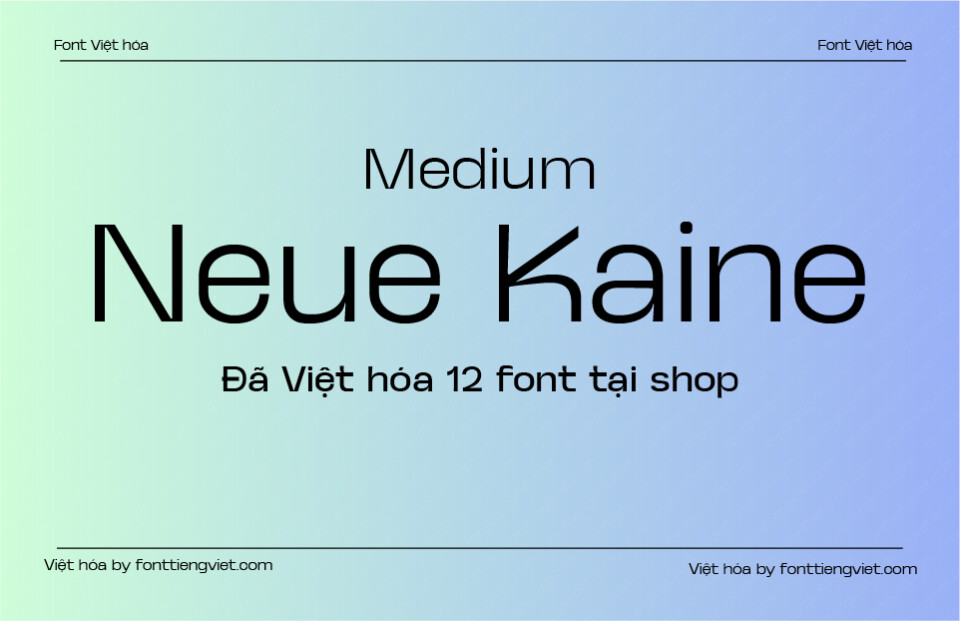 Font Việt hóa VIP Neue Kaine Medium