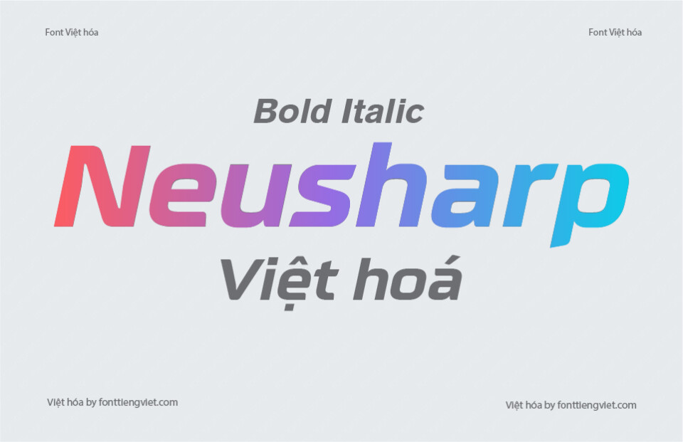 Font Việt hóa VIP Neusharp Bold Italic