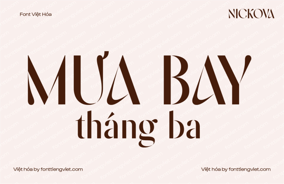 Font Việt hóa VIP Nickova