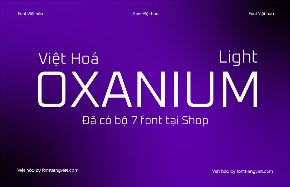 Font Việt hóa VIP Oxanium Light