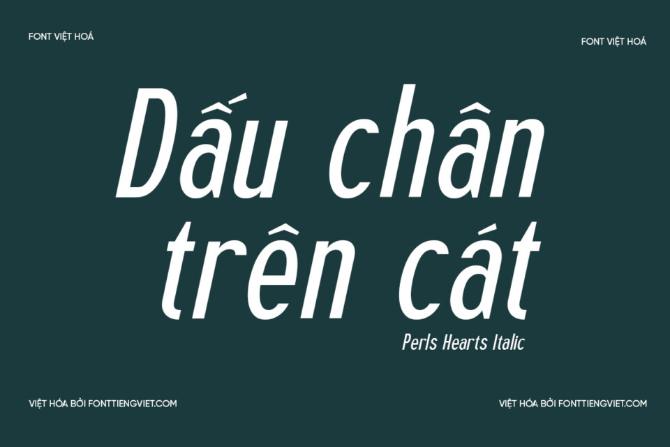 Font Việt hóa VIP Perls Hearts Italic