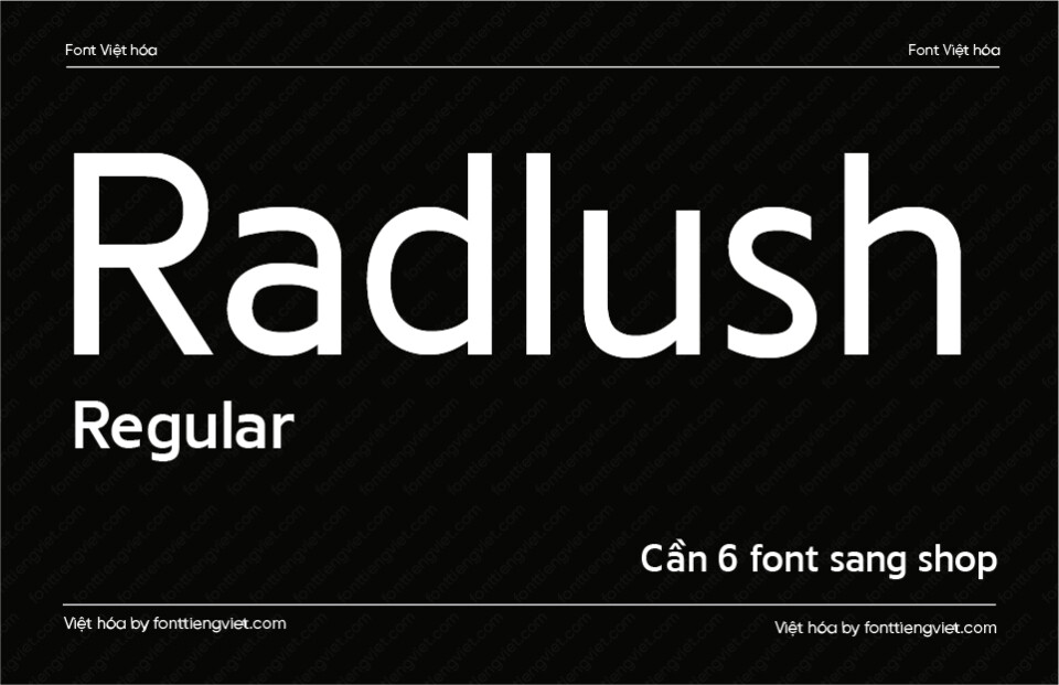 Font Việt hóa VIP Radlush Regular