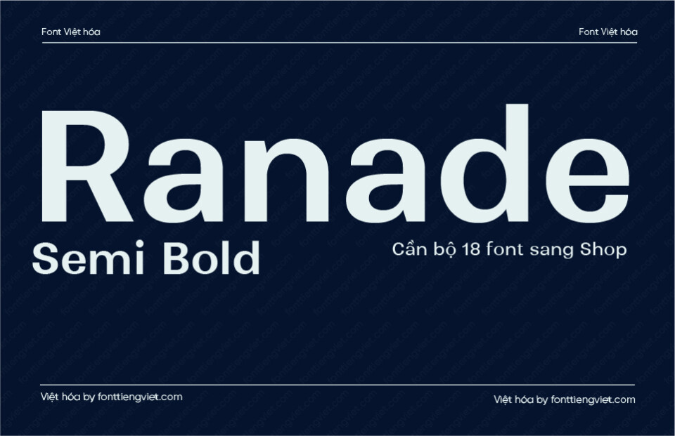 Font Việt hóa VIP Ranade Semi Bold