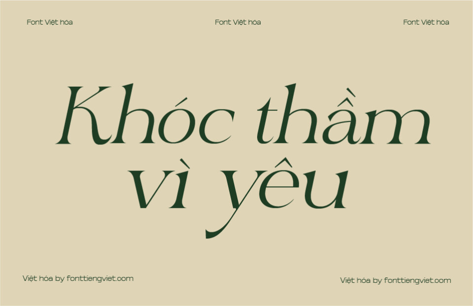 Font Việt hóa VIP Reglarik Italic