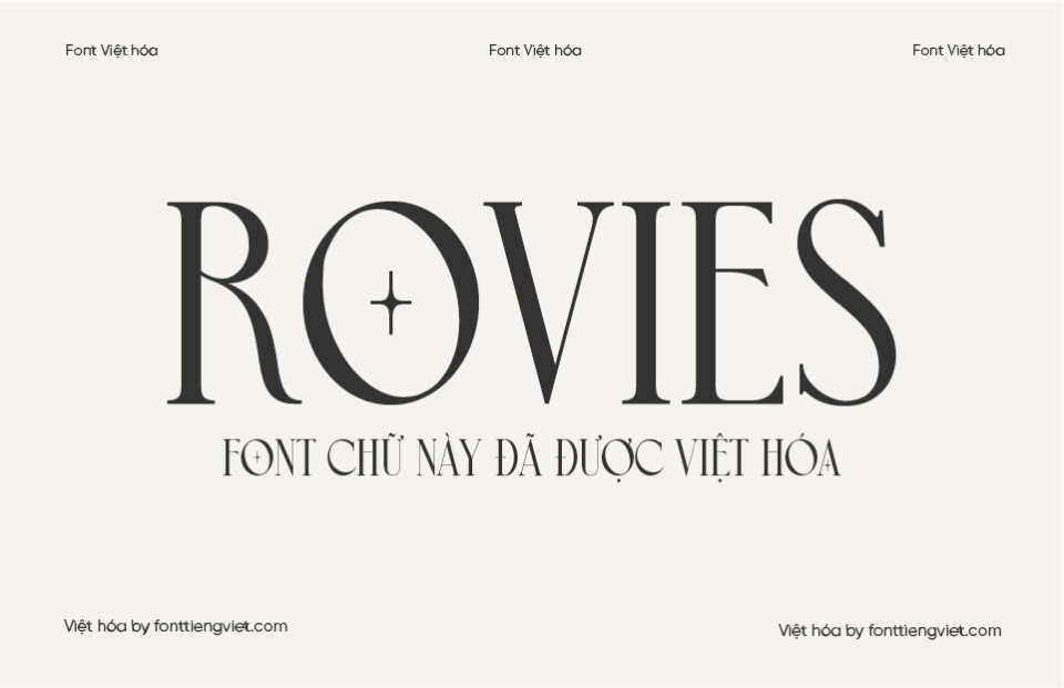 Font Việt hóa VIP Rovies