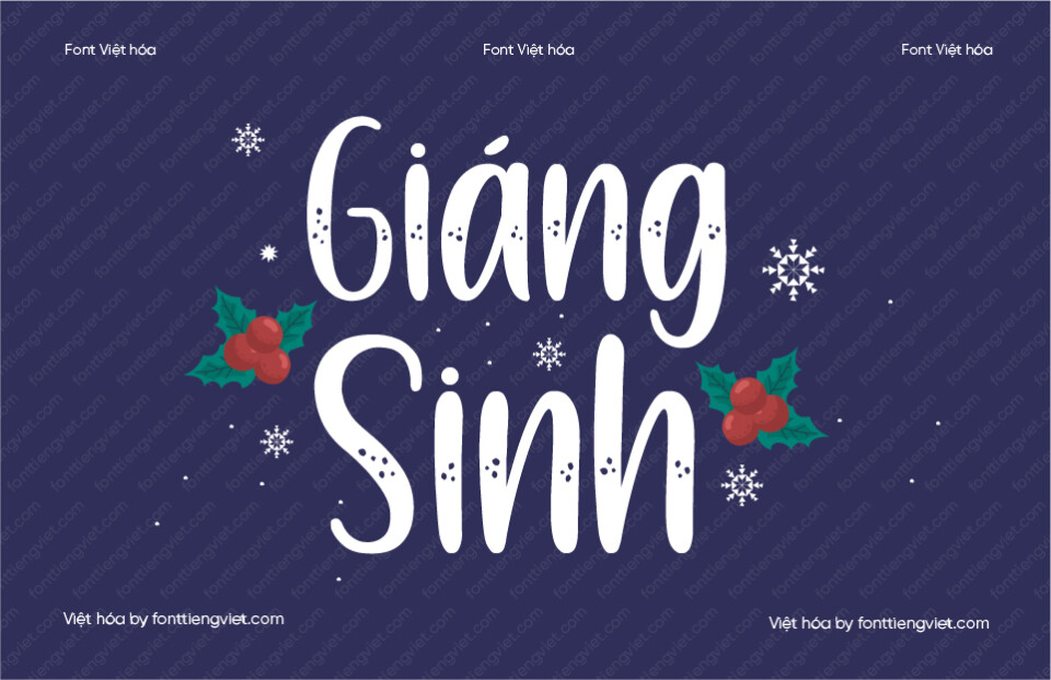 Font Việt hóa VIP Snowy Christmas