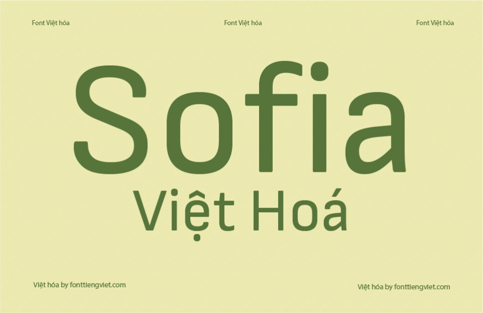Font Việt hóa VIP Sofia Sans Regular