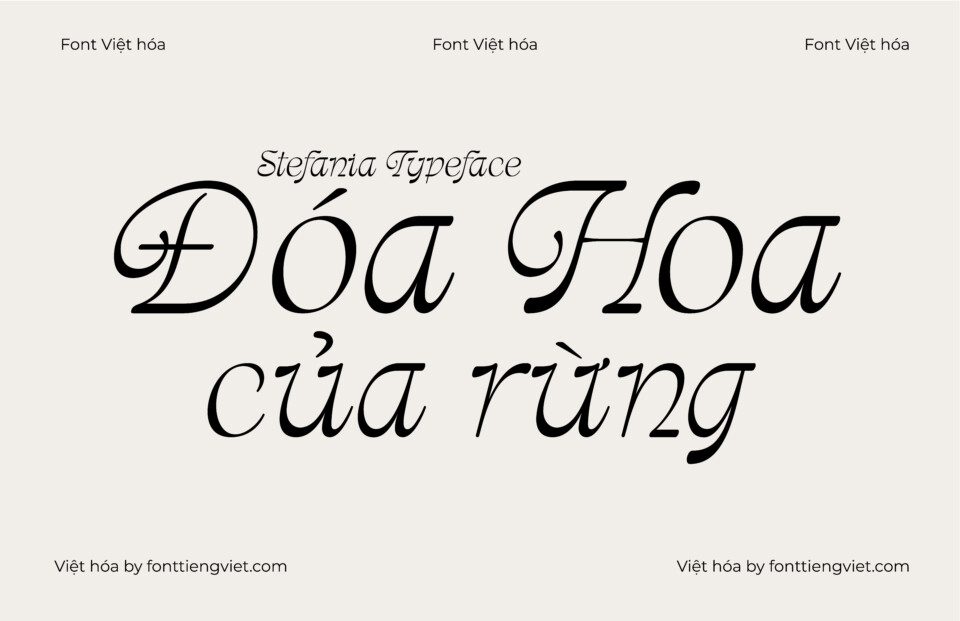 Font Việt hóa VIP Stefania