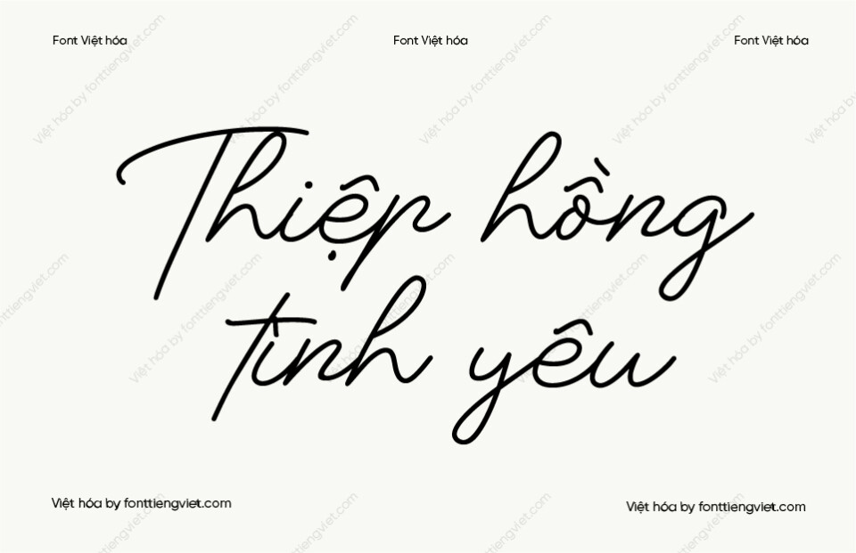 Font Việt hóa VIP The Panorama – Font thiệp cưới