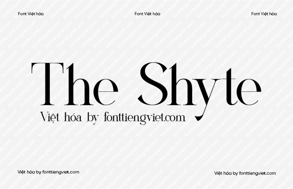 Font Việt hóa VIP The Shyte