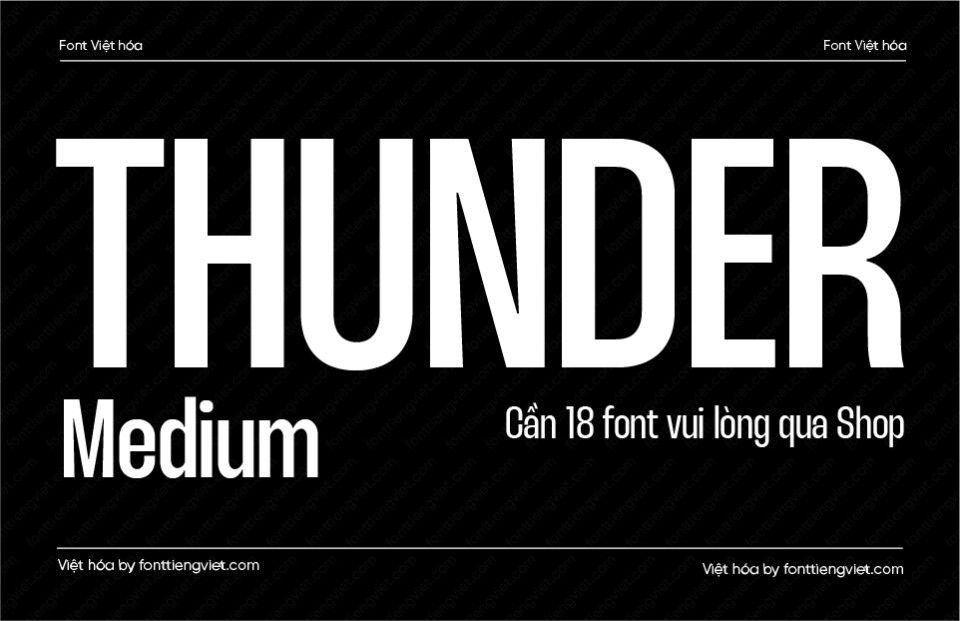 Font Việt hóa VIP Thunder Medium
