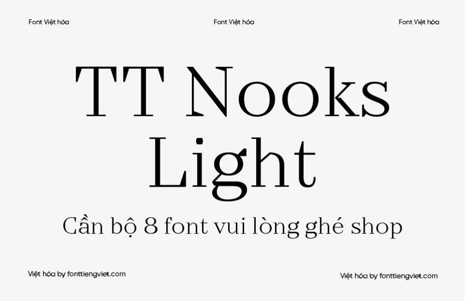 Font Việt hóa VIP TT Nooks Light