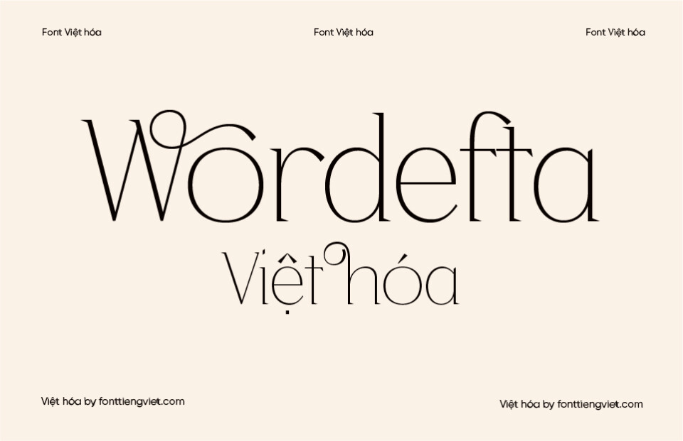 Font Việt hóa VIP Wordefta