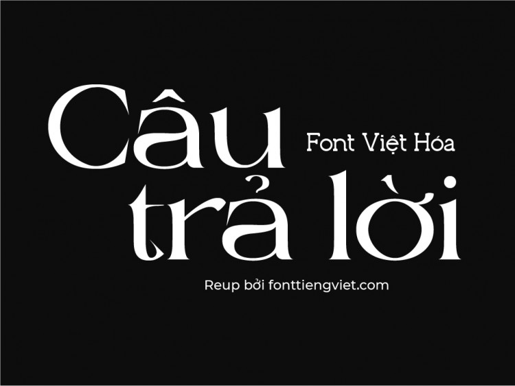 Font việt hóa VL Cavas