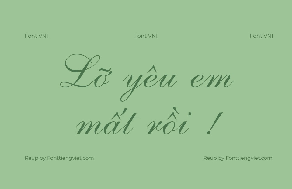 Font Việt hoá VNI Allegie