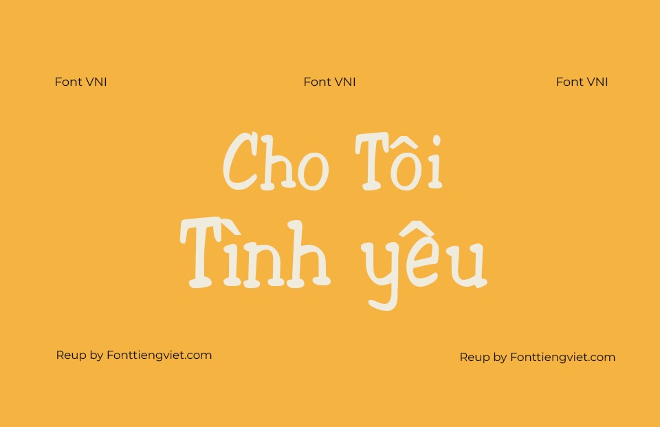 Font Việt hoá VNI Disney
